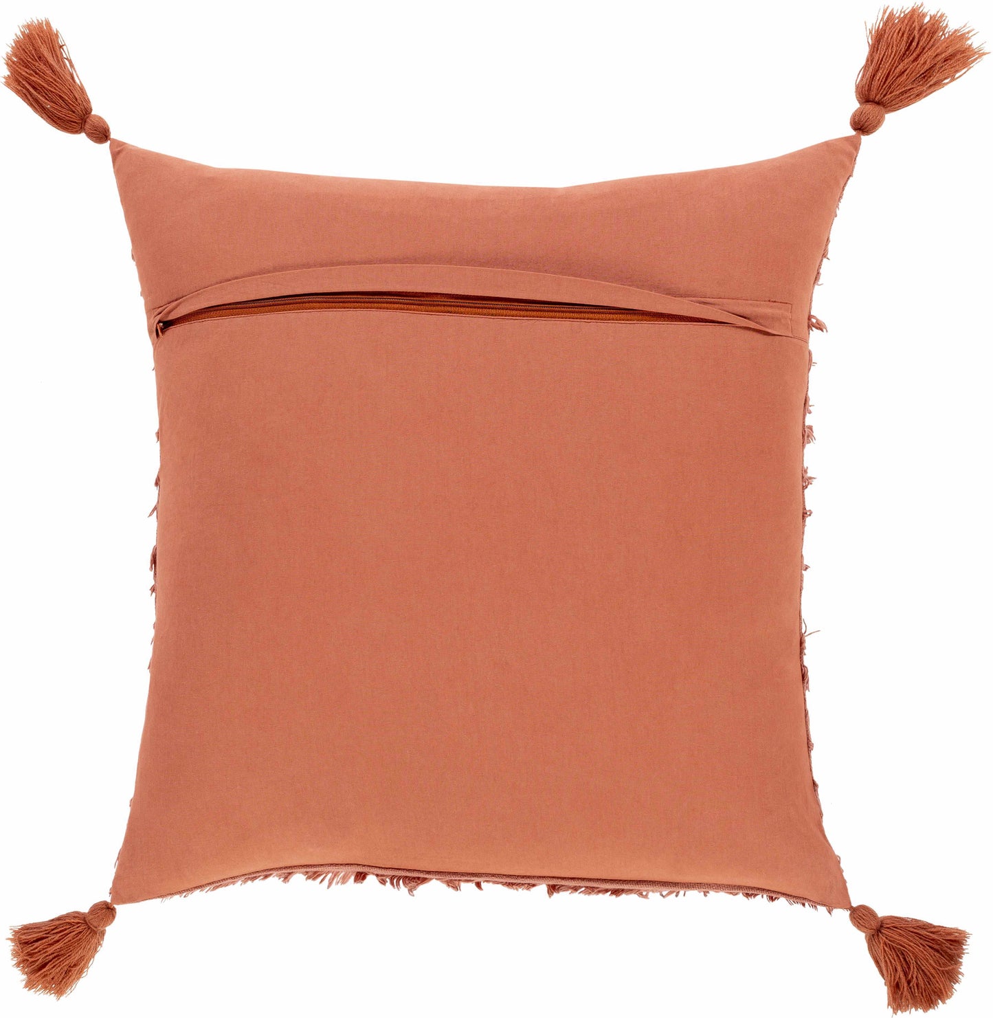 Throw Pillow-Brick Red Square Cotton