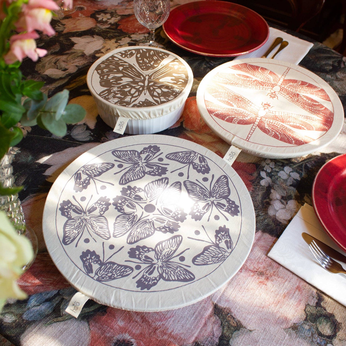 Dish and Bowl Cover Butterfly (Large Set of 3)