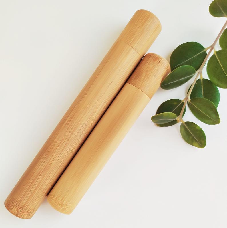 Bath-Bamboo Toothbrush Travel Case