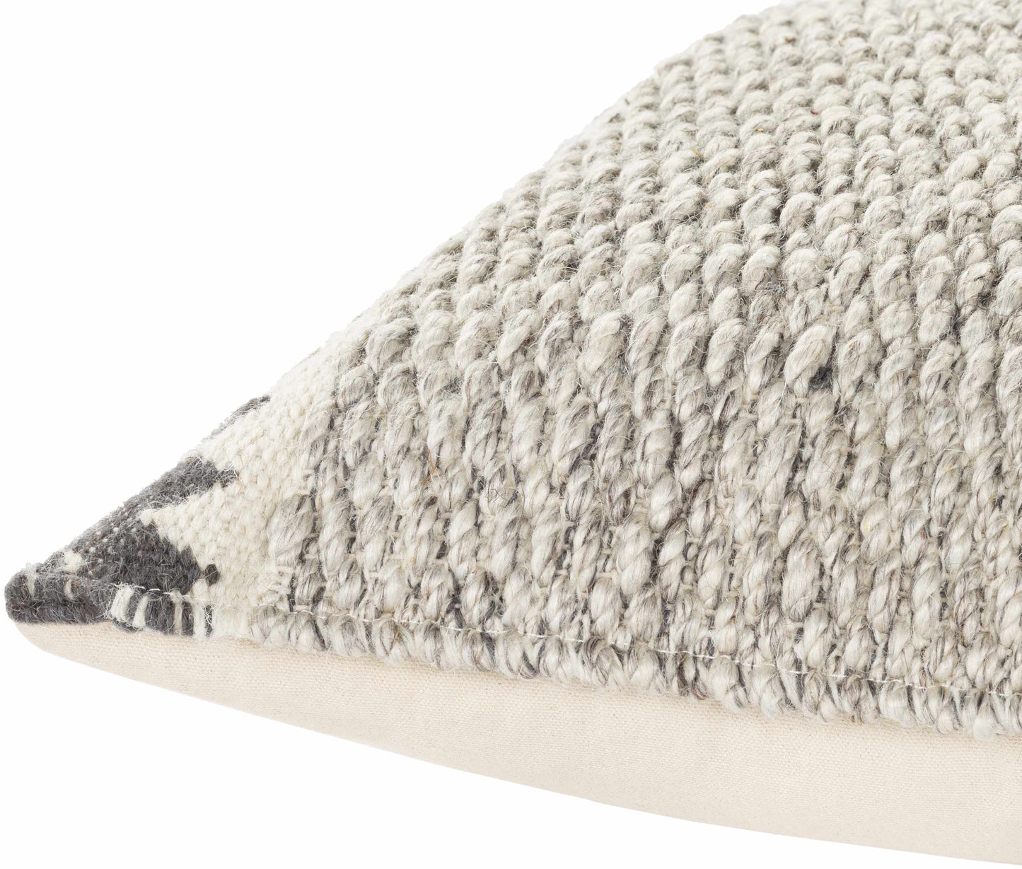 Throw Pillow- Maywood Cream Wool & Cotton Throw Pillow or cover