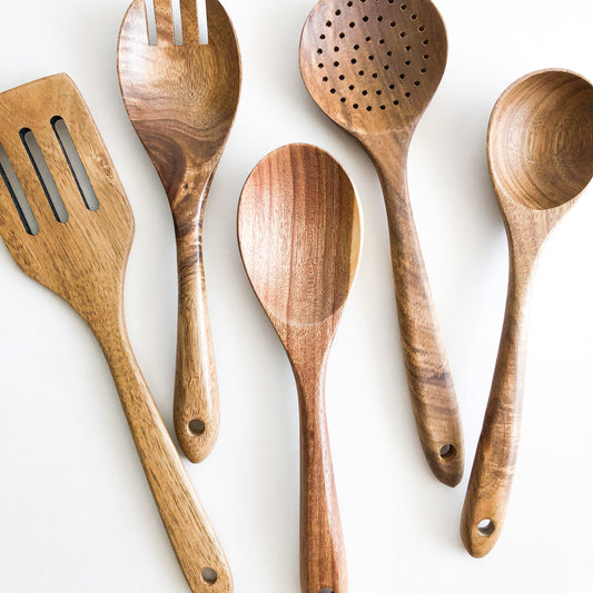 Wooden Utensils- Natural Acacia Wood 5 piece