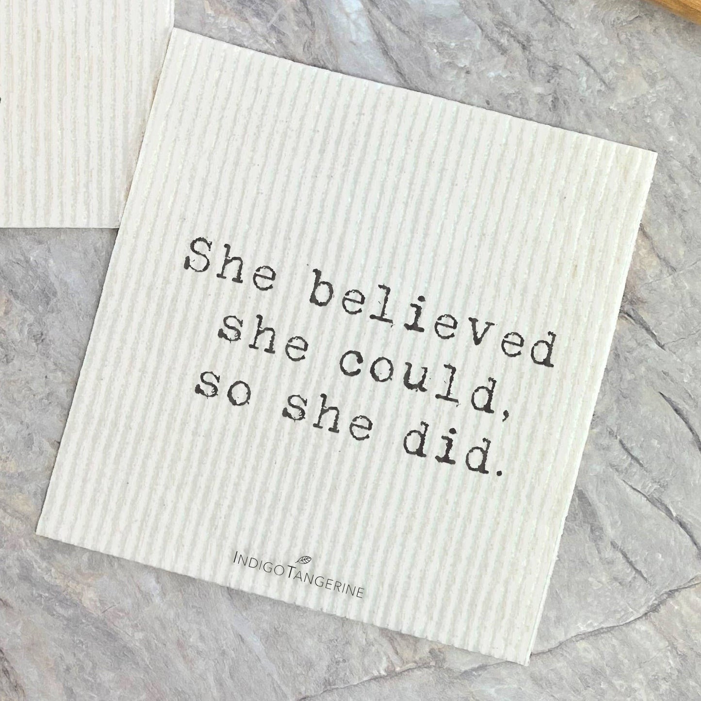 Swedish Dish Cloth- 2pk Just Be You, She Believed
