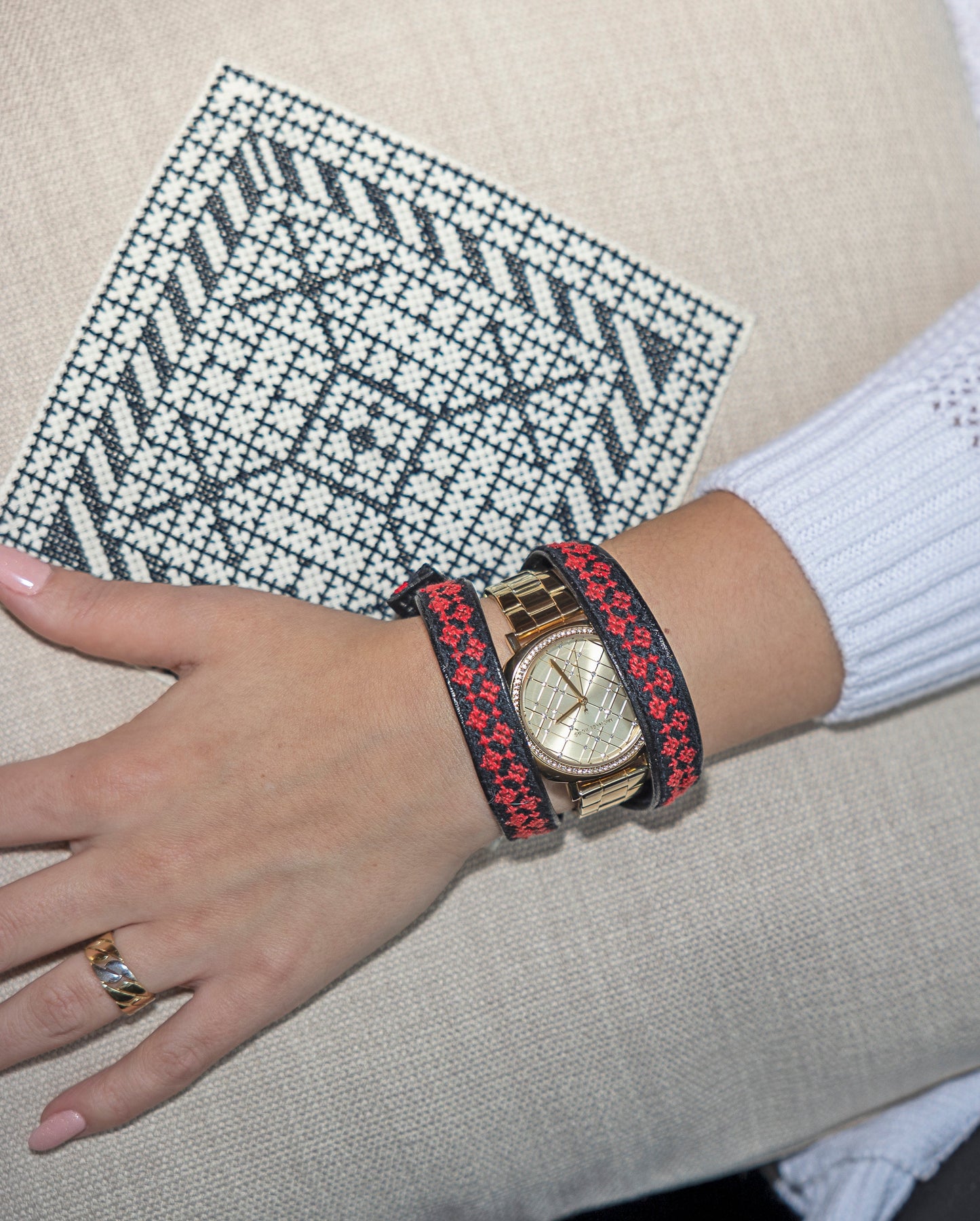 Throw Pillow Cover - Diamond Cream