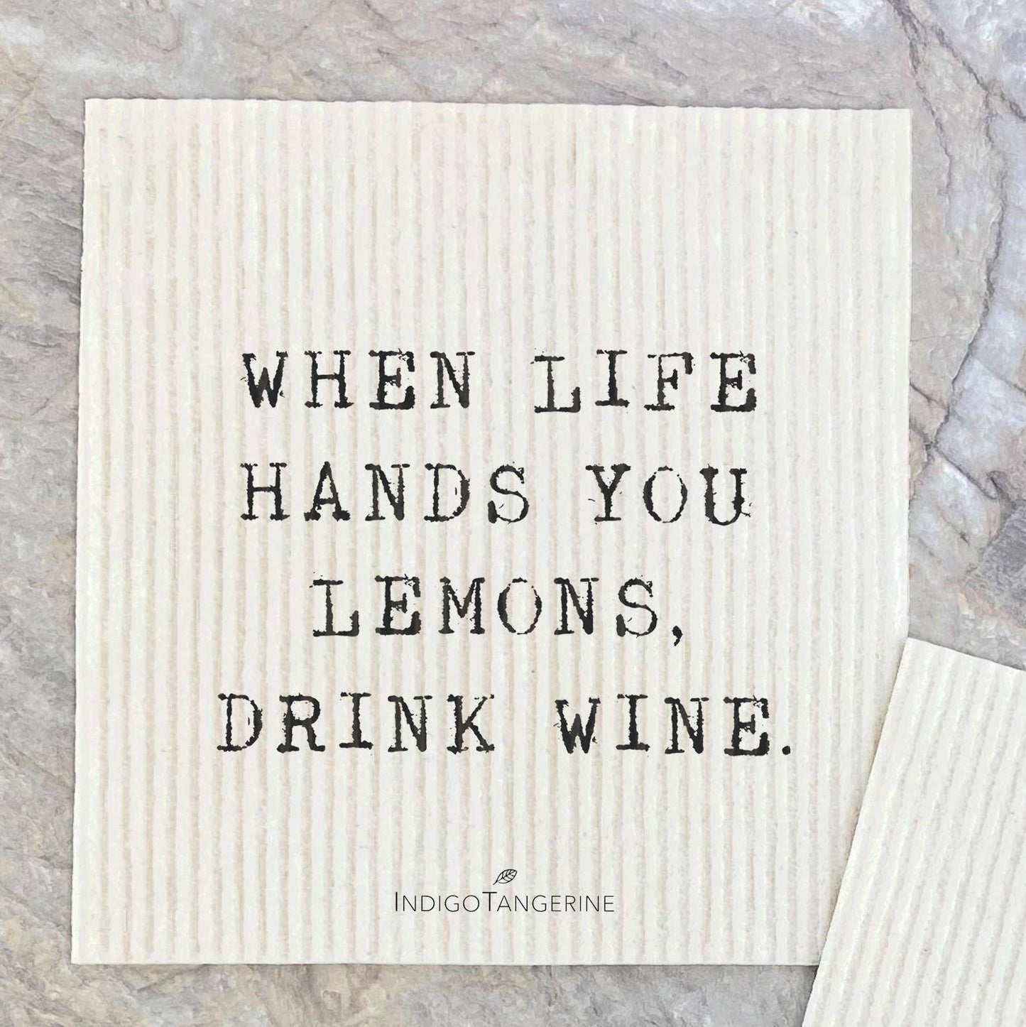 Swedish Dish Cloth- 2pk Lemons, Maybe Drinking