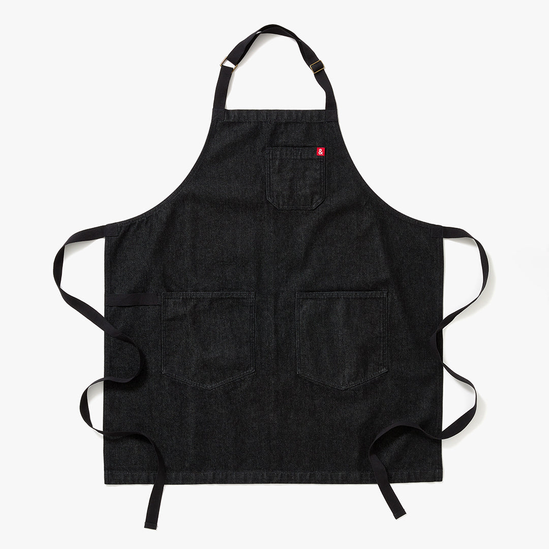 Apron- The Essential Apron - Abalone Black Denim