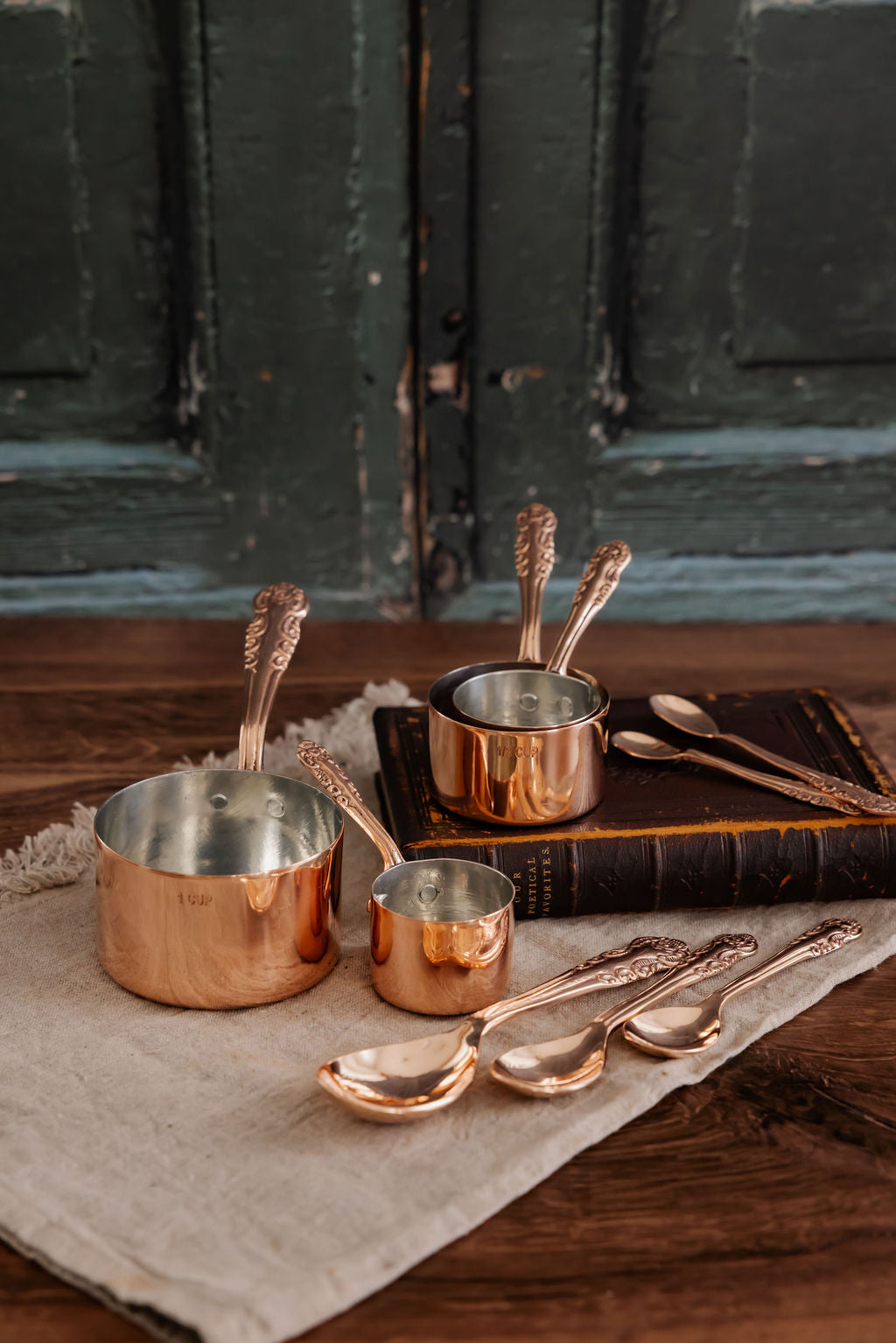 Copper Mill Kitchen- Vintage Inspired Measuring Cups (Set of 4)