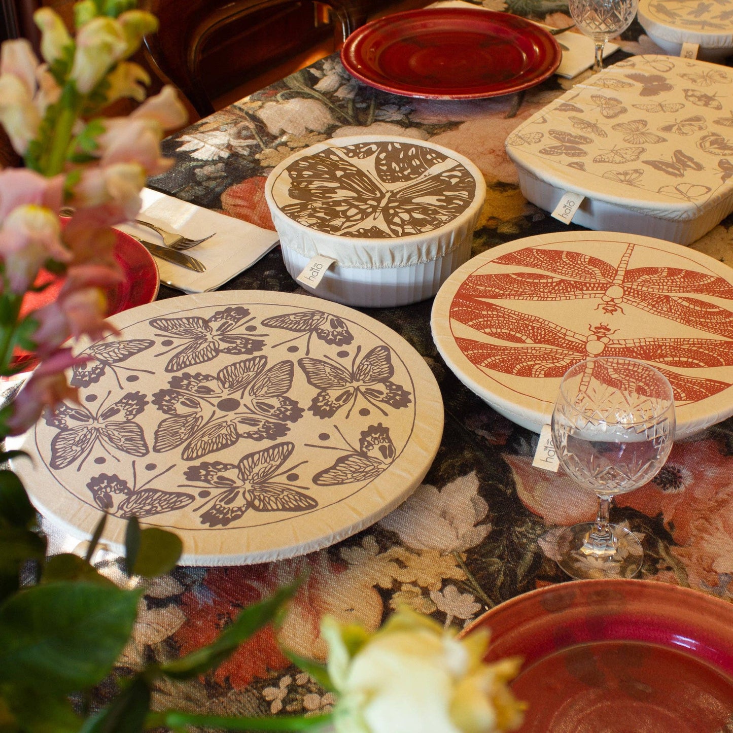 Dish and Bowl Cover Butterfly (Large Set of 3)