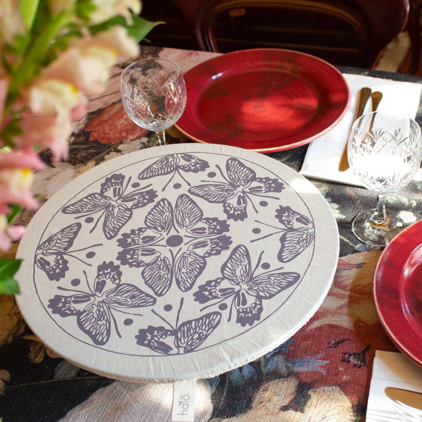 Dish and Bowl Cover Extra Large Butterflies