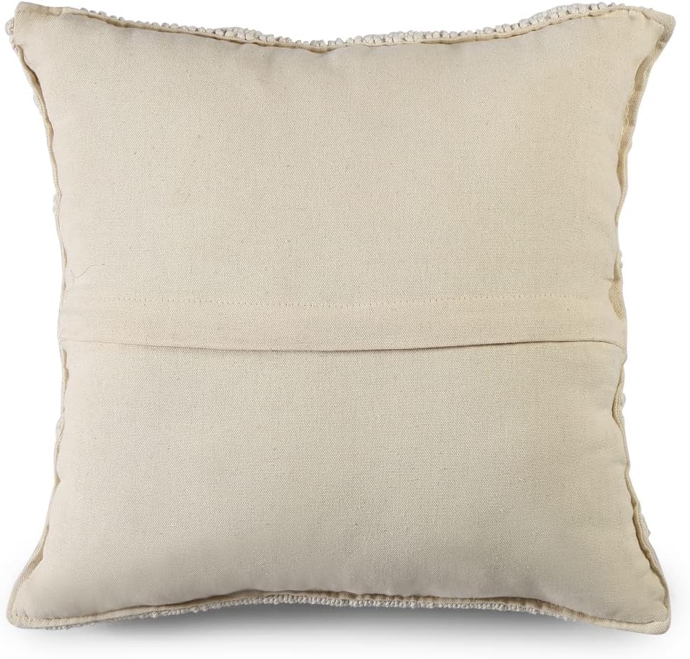 Handmade Macrame Cushion Cover Organic Cotton Boho Pillow 40x40cm