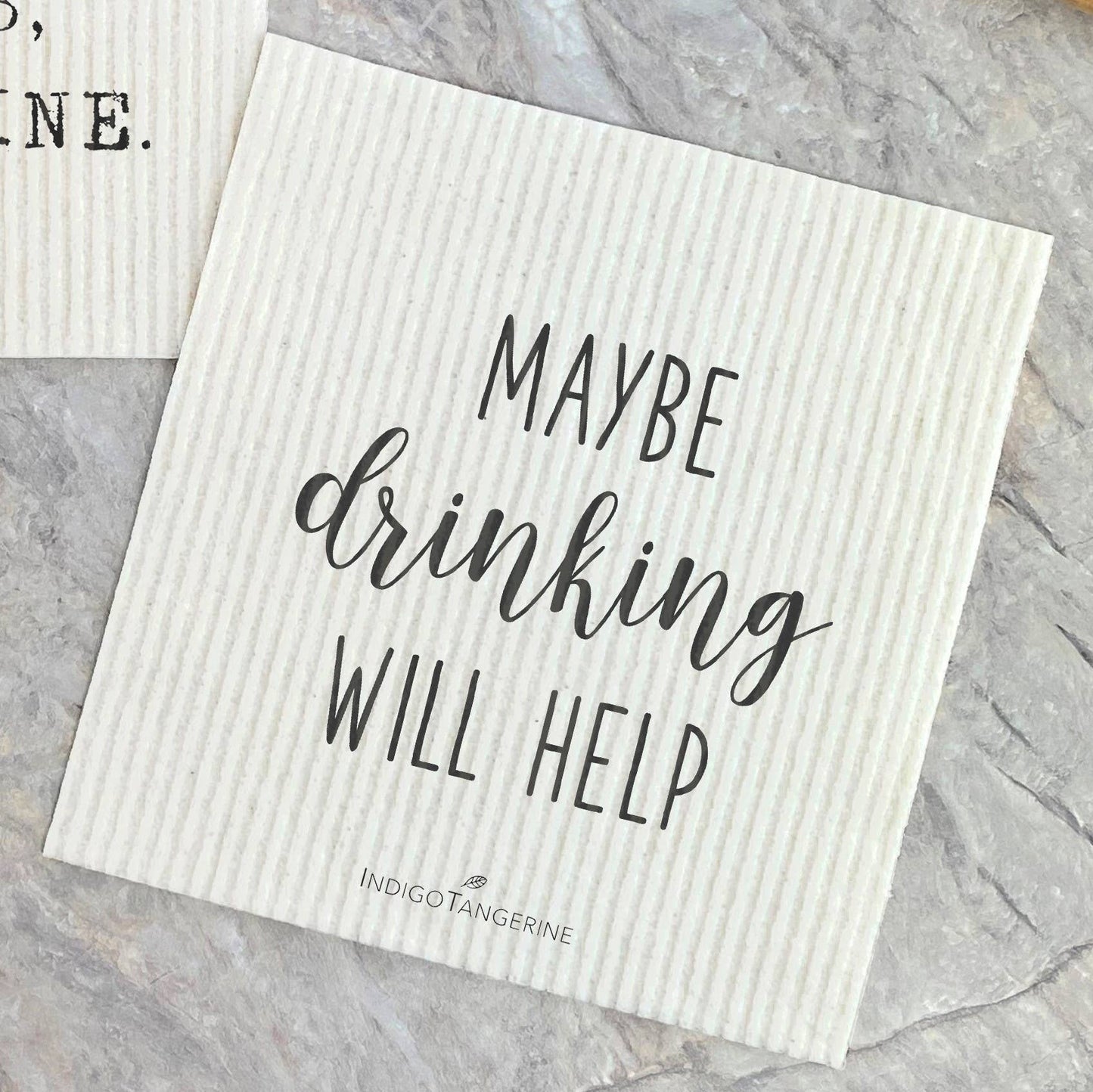 Swedish Dish Cloth- 2pk Lemons, Maybe Drinking