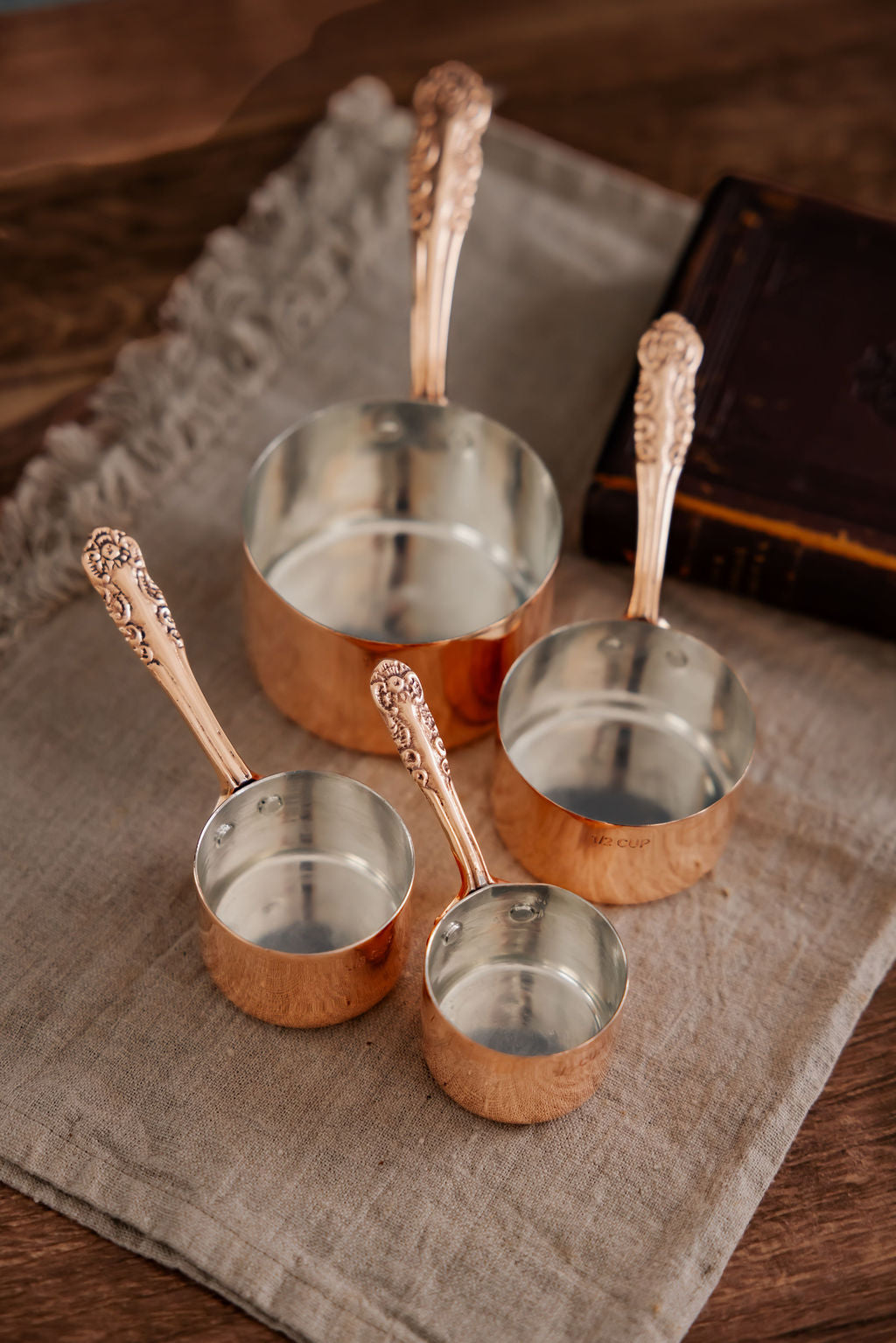 Copper Mill Kitchen- Vintage Inspired Measuring Cups (Set of 4)