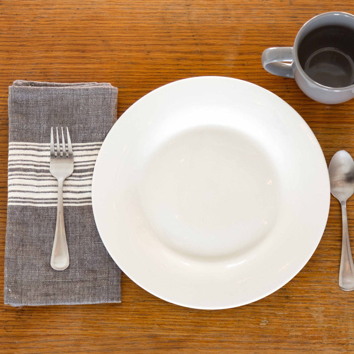 Napkin Set: Aden Napkins, Grey / Natural - set of 4