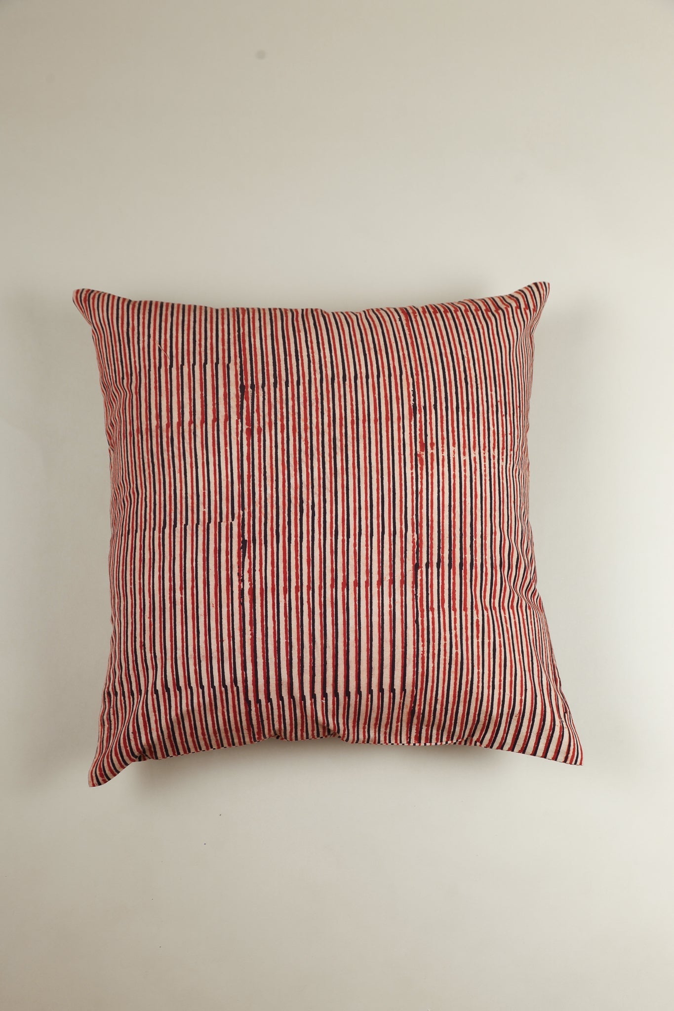Throw Pillow Cover- Rustic Stripes Hand Block Print Pillow