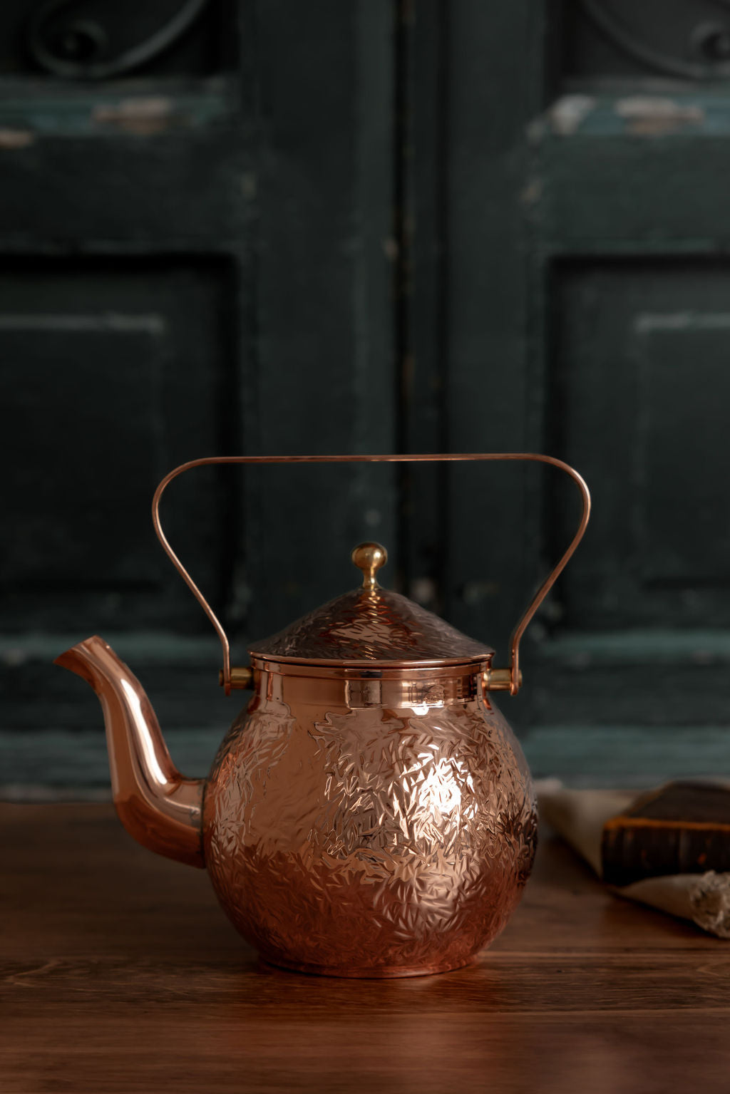 Copper Mill Kitchen- Vintage Inspired Copper Hand Hammered Teapot