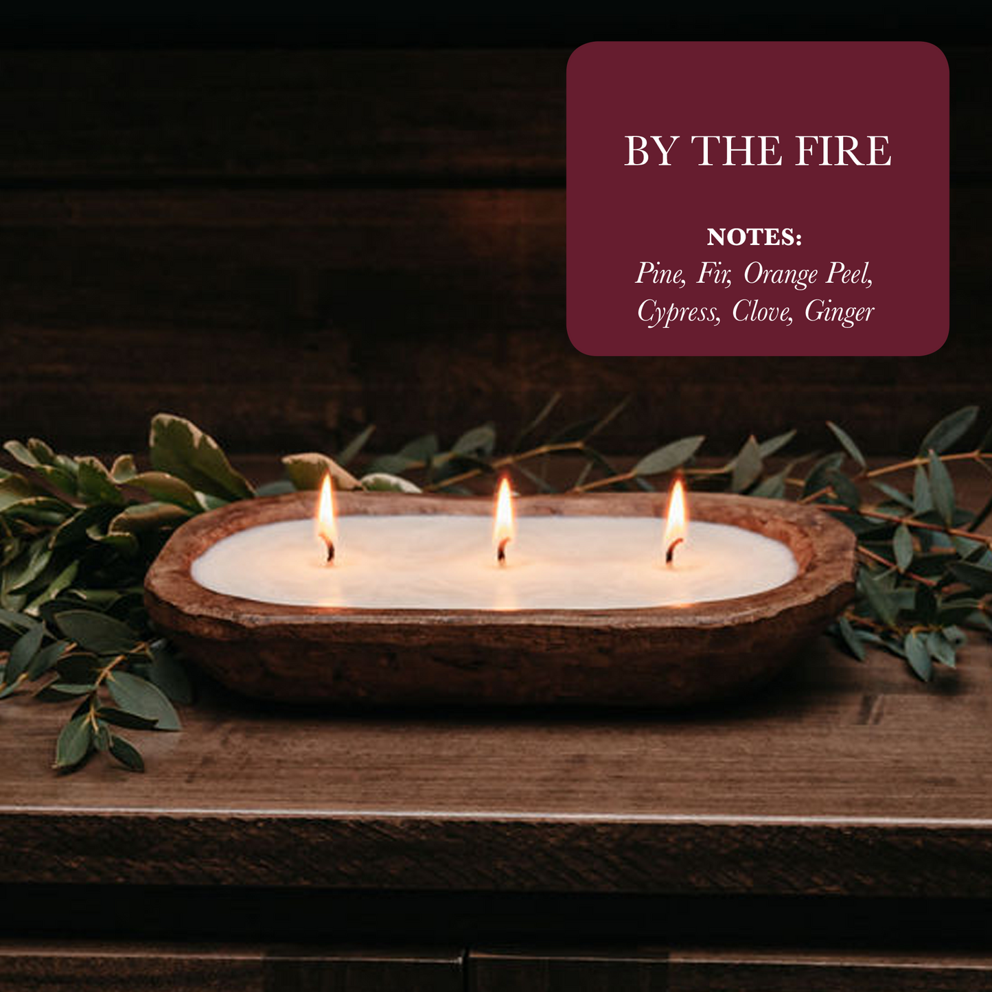 Soy Candle 3-Wick Dough Bowl  - By The Fire