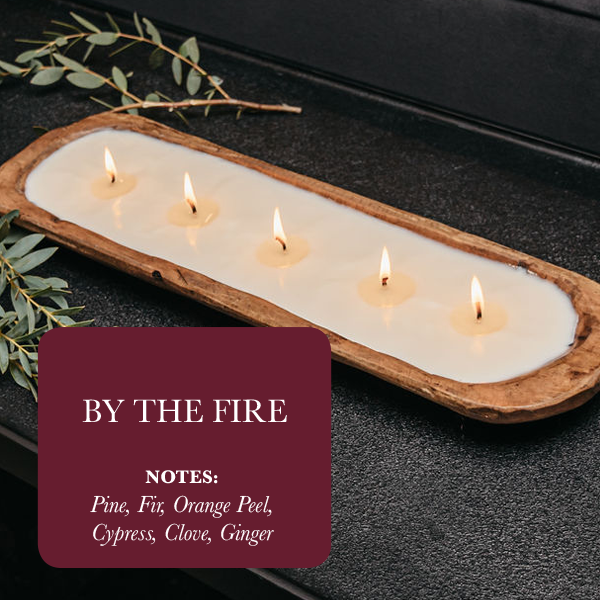 Soy Candle 5-Wick Dough Bowl - By The Fire