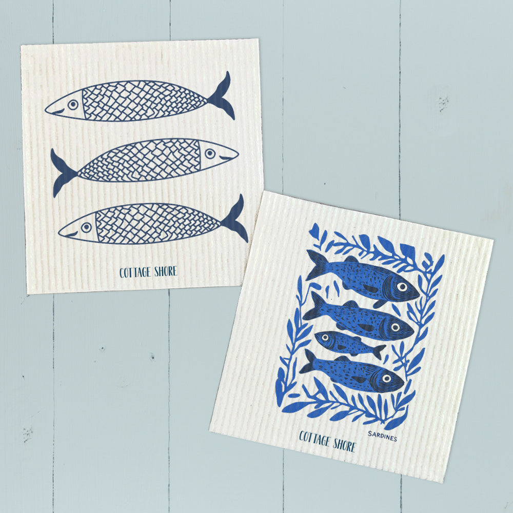 Swedish Dish Cloth- 2pk Set of Sardines