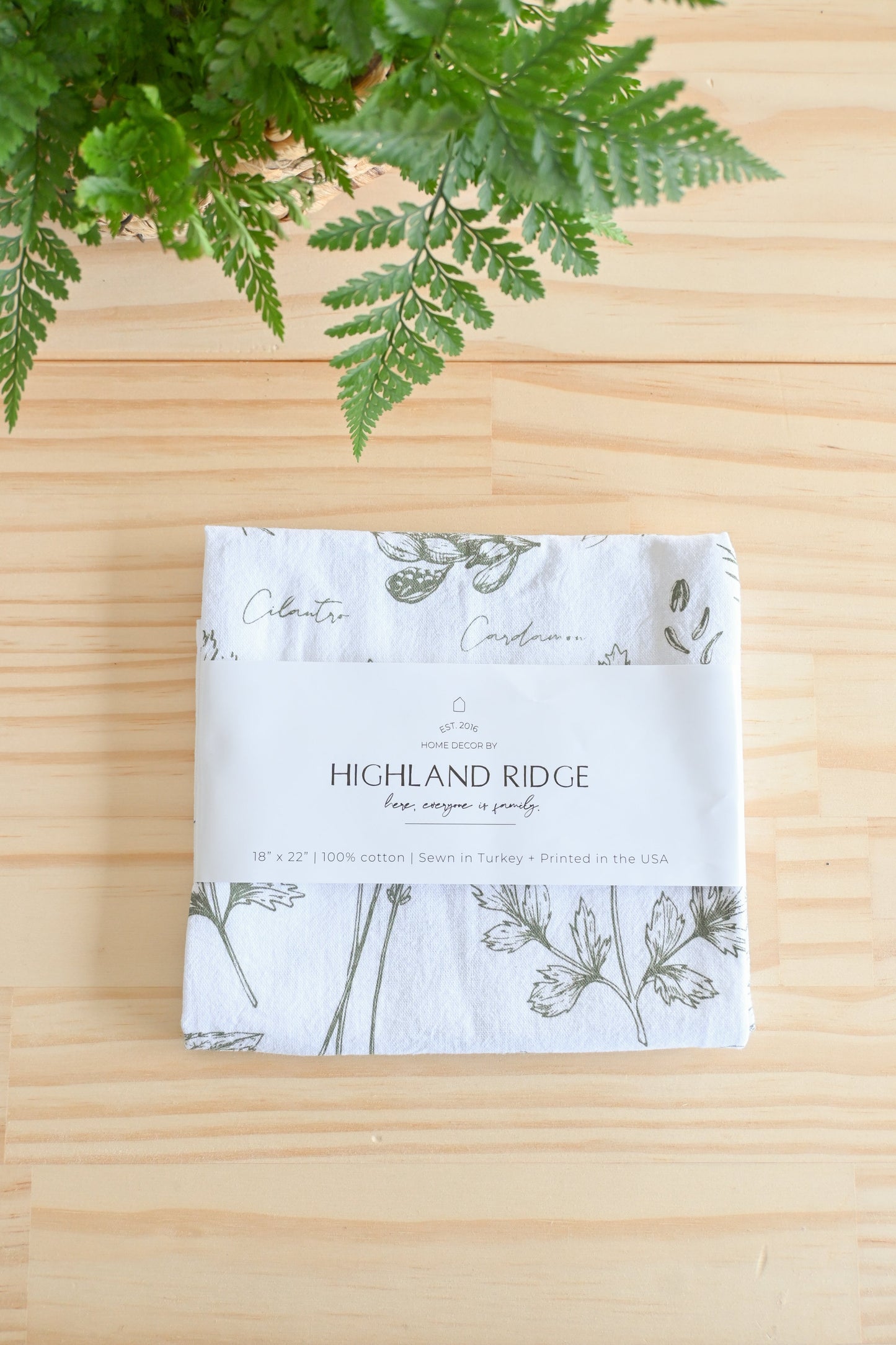 Tea Towel: Kitchen Herbs Tea Towel