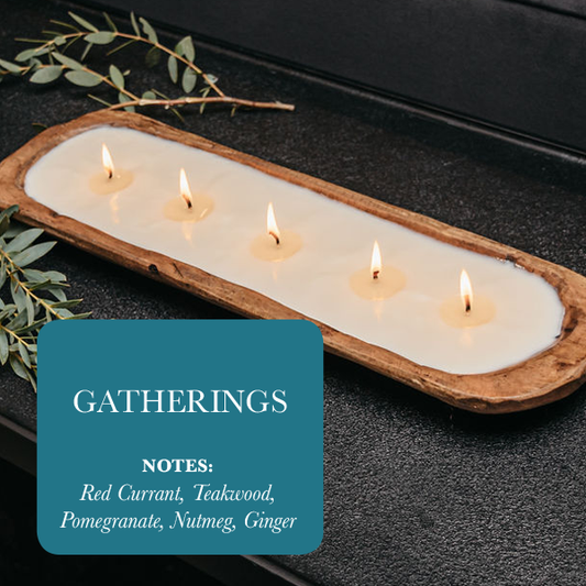 Soy Candle 5-Wick Dough Bowl  - Gatherings