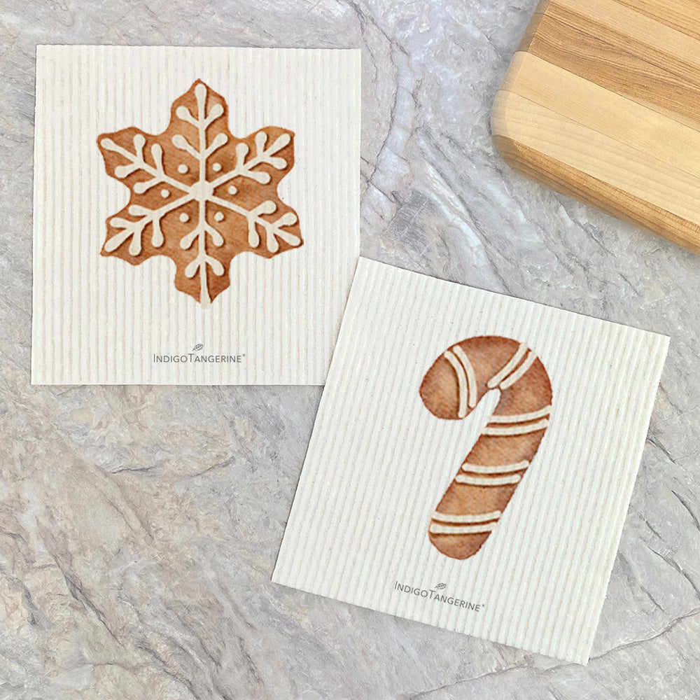 Swedish Dish Cloth- 2pk Gingerbread Cookies