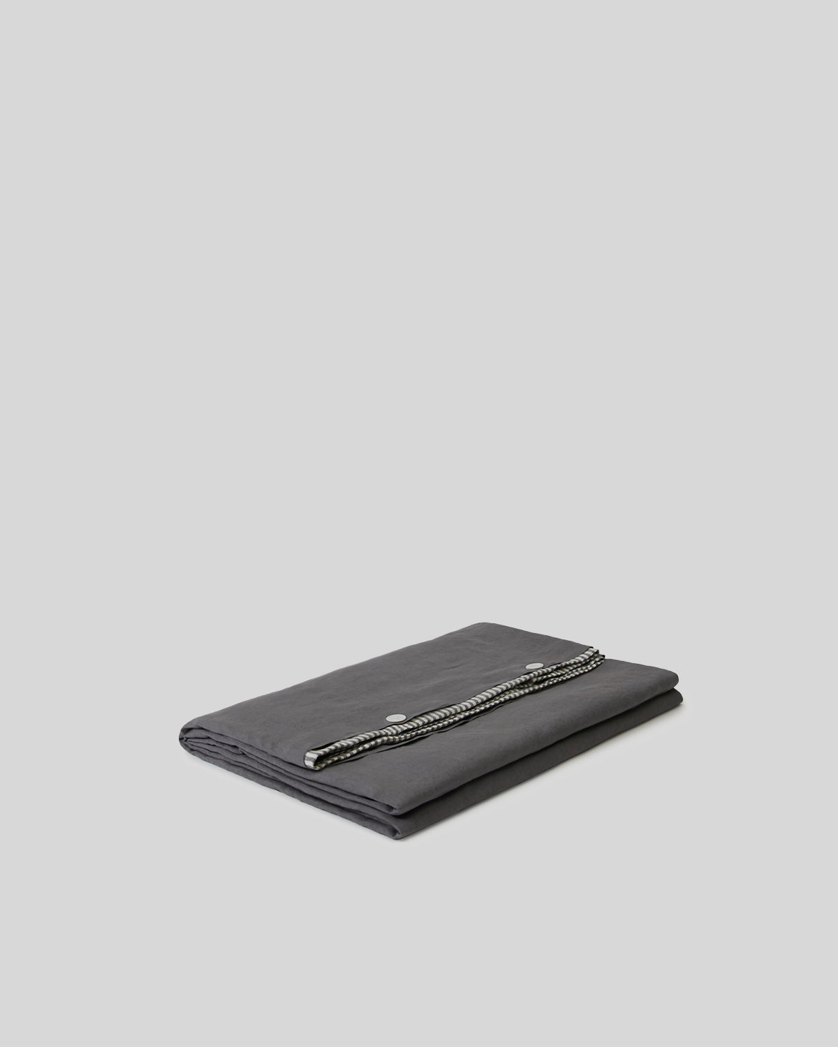 Bedding- Marcel Linen Duvet Cover - Storm / Storm Stripe