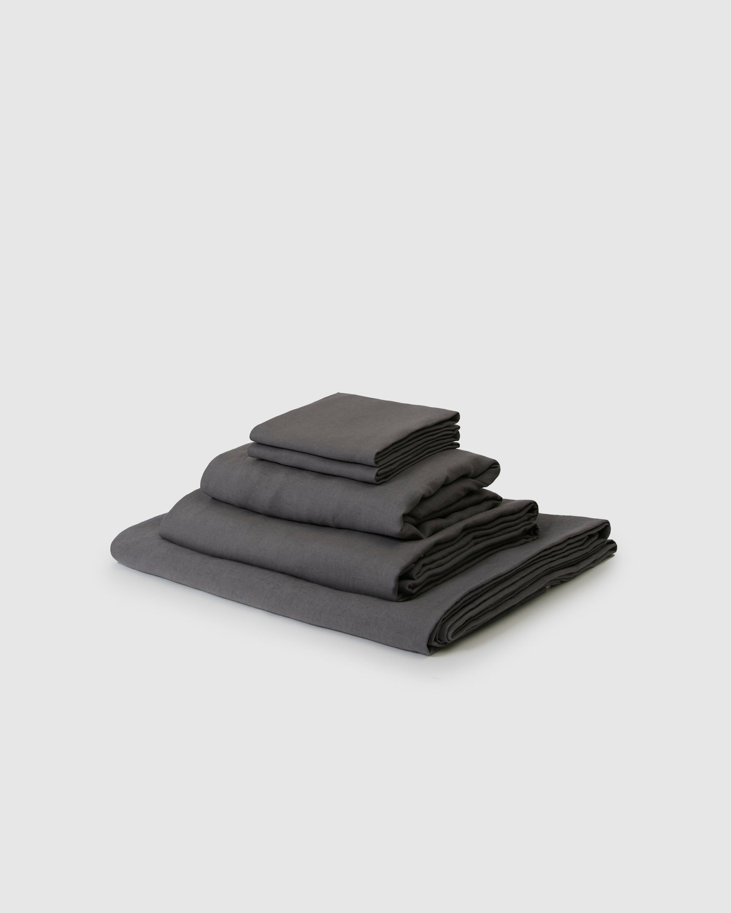 Bedding- Marcel Linen Collection Set - Storm / Storm Stripe