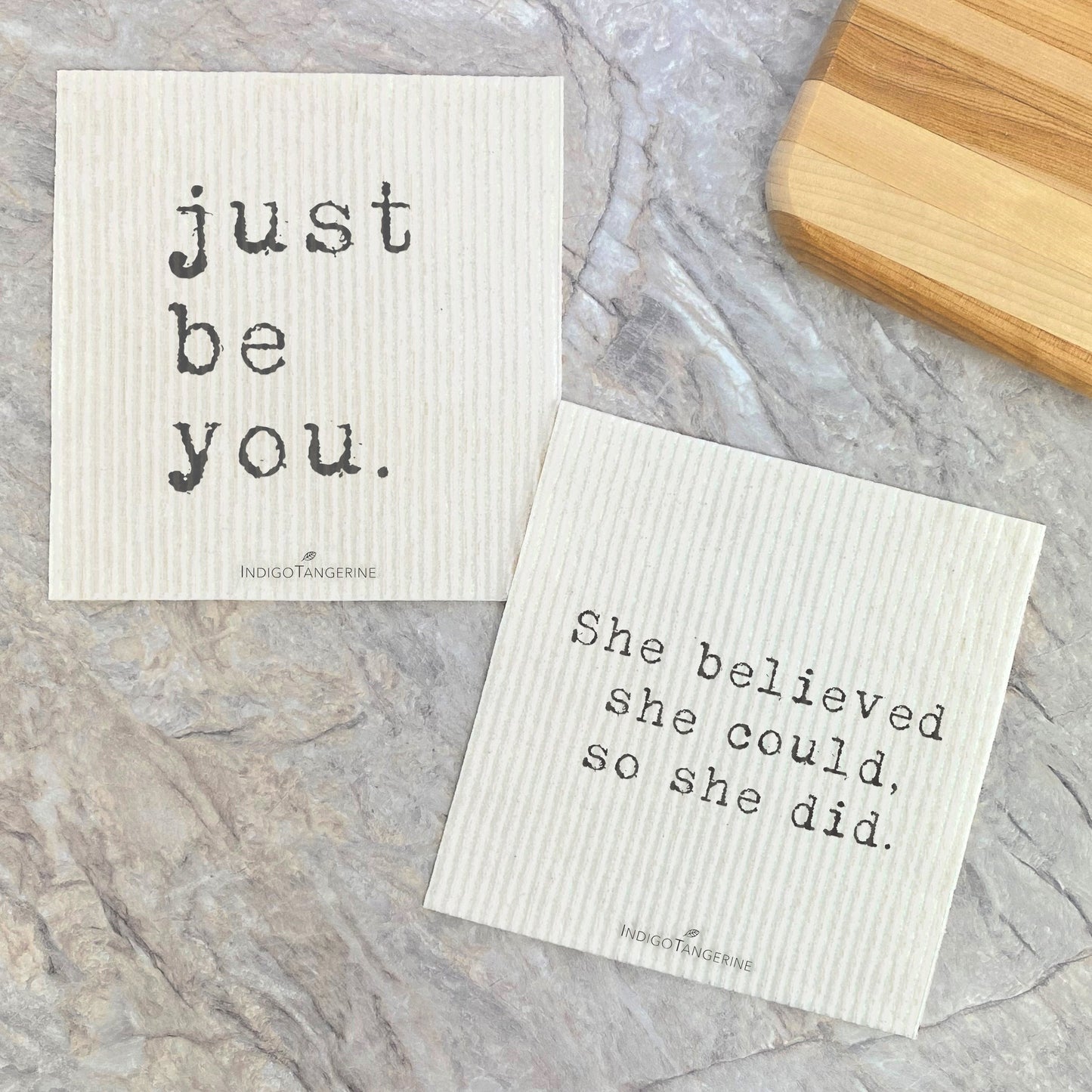 Swedish Dish Cloth- 2pk Just Be You, She Believed