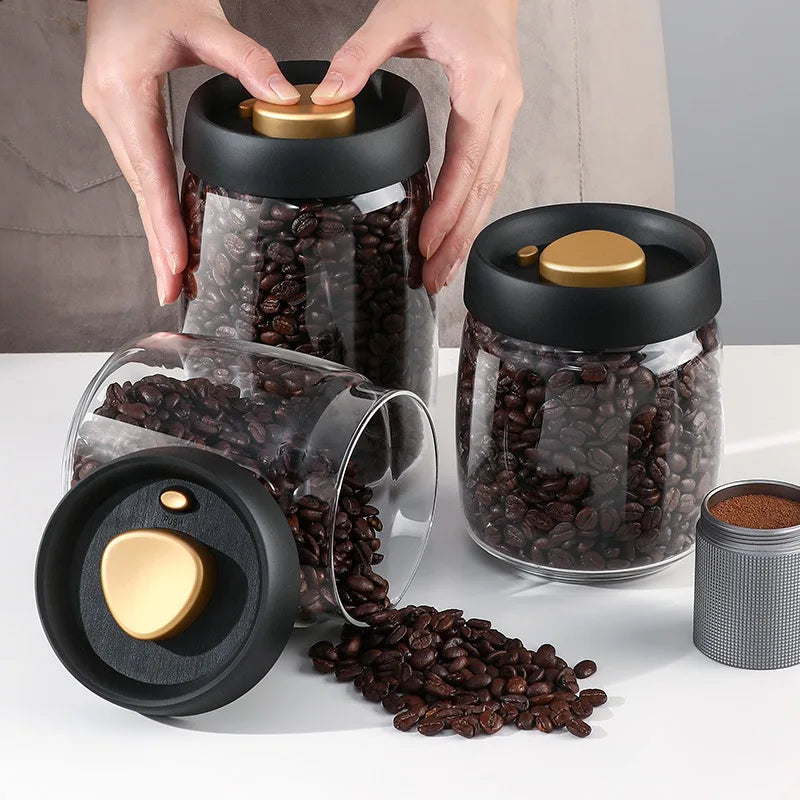 Glass Jars- Vacuum Sealed Coffee/Food Storage Jar