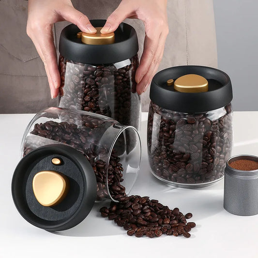 Glass Jars- Vacuum Sealed Coffee/Food Storage Jar