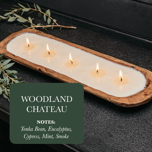 Soy Candle 5-Wick Dough Bowl  - Woodland Chateau
