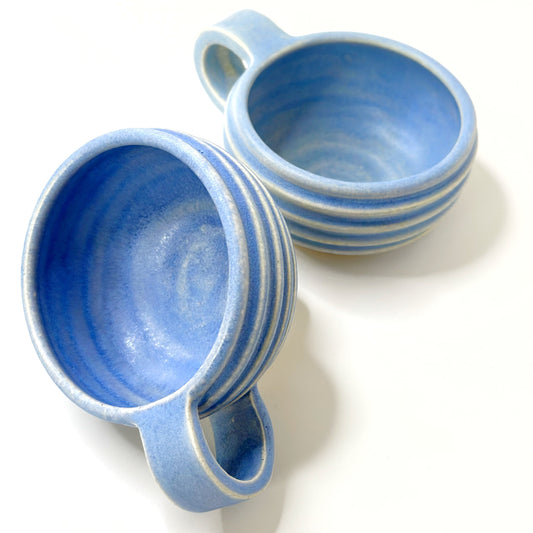 Mugs- Hancrafted Clay HUNNY BLU
