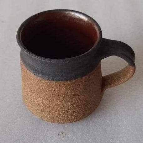 Mug- Small Rustic Handmade Matte Black