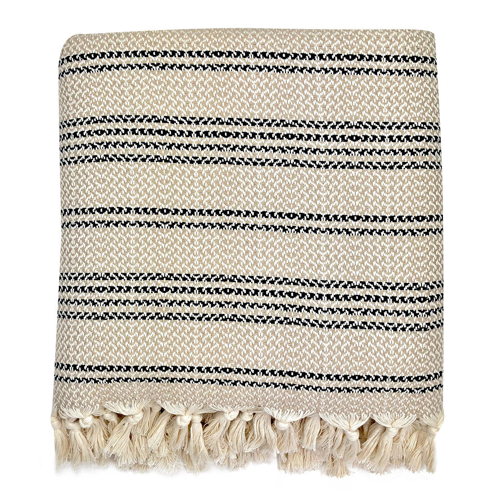 Throw Blanket- Woven Stripe Turkish Throw