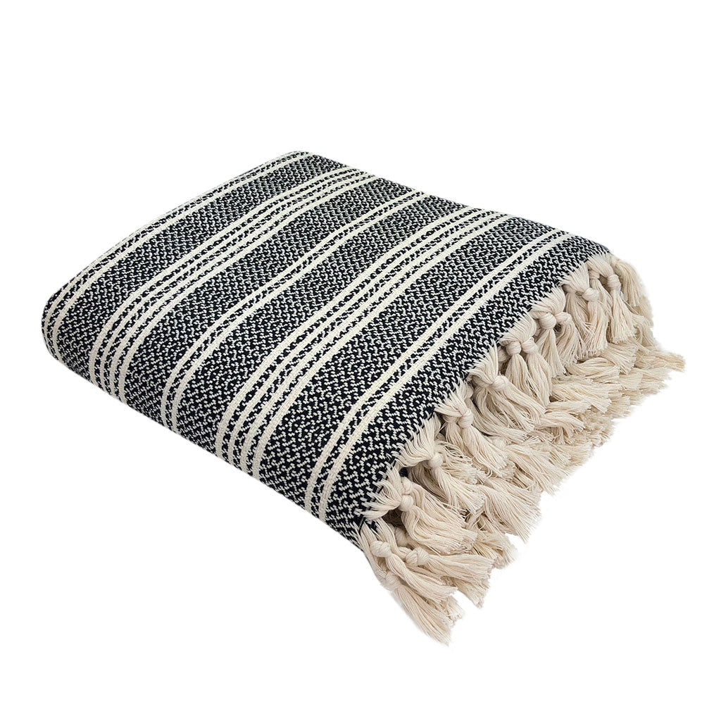 Throw Blanket- Woven Stripe Turkish Throw