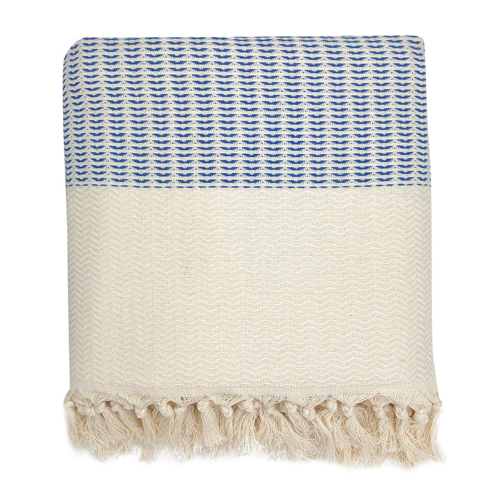 Throw Blanket- Plush Wavy Turkish Throw