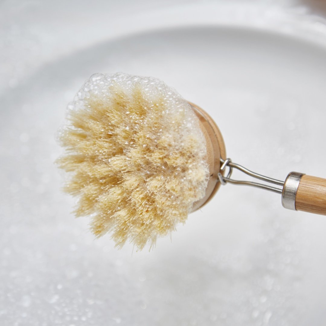 Bamboo Dish Brush with long handle