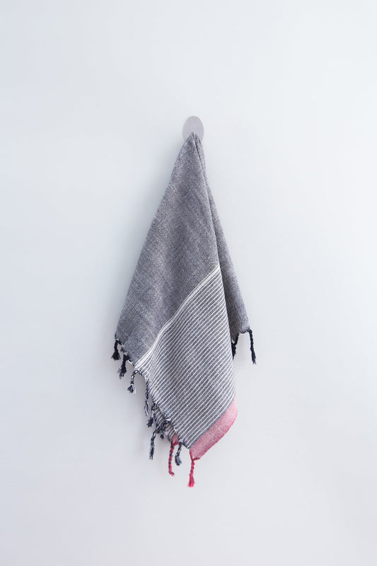 Hand Towel: Charcoal Tribeca