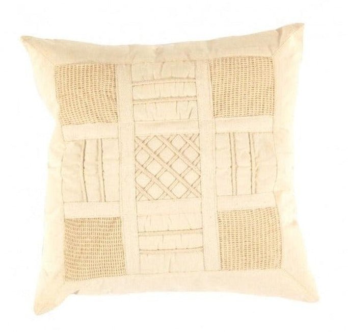 Throw Pillow- Canvello Beige Pure Cotton - 16" X 16"