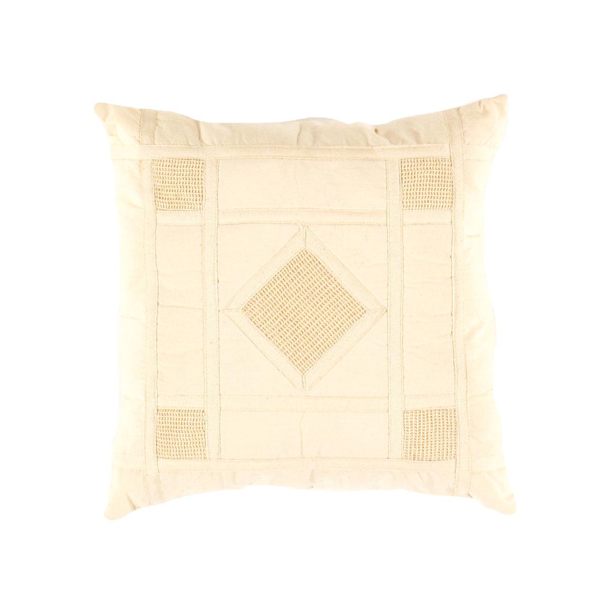 Throw Pillow-  Canvello Beige Pure Cotton Pillow -16"