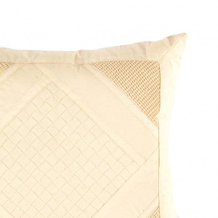 Throw Pillow- Canvello Beige Pure Cotton Pillow - 16"