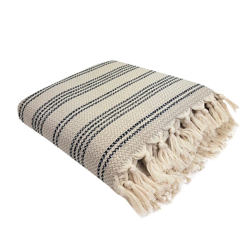 Throw Blanket- Woven Stripe Turkish Throw