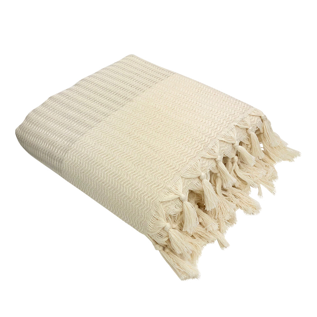 Throw Blanket- Plush Wavy Turkish Throw