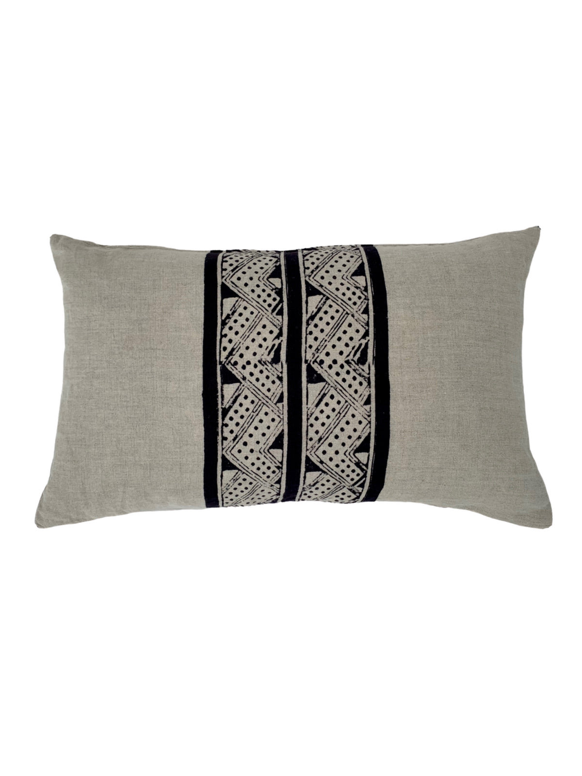 Throw Pillow Cover- Mancala Charcoal Petit Lumbar