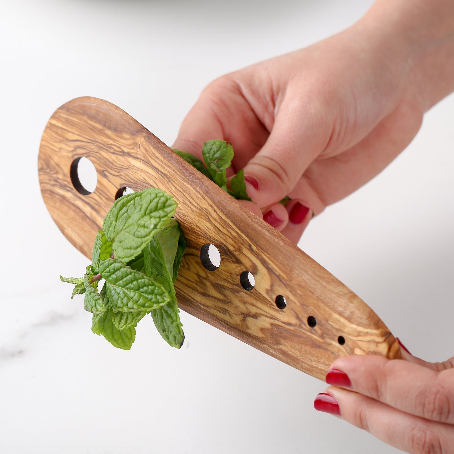 Handmade Olive Wood Herb Stripper