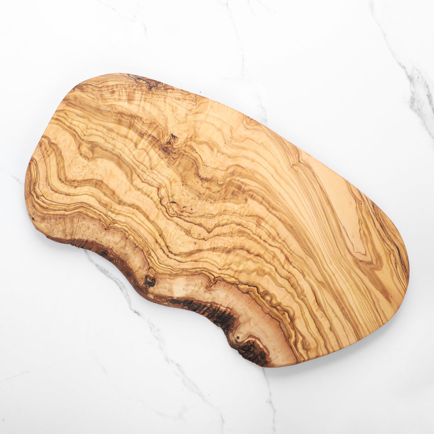 Cutting & Serving Board- Handmade Rustic Olive Wood with Natural Edges