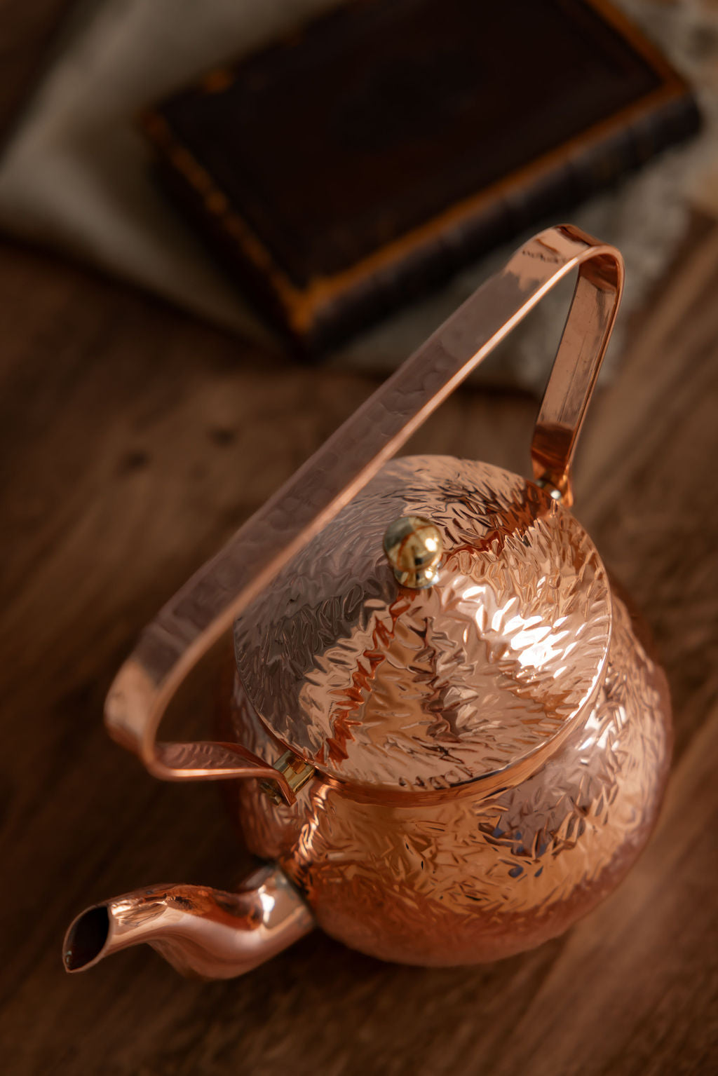 Copper Mill Kitchen- Vintage Inspired Copper Hand Hammered Teapot