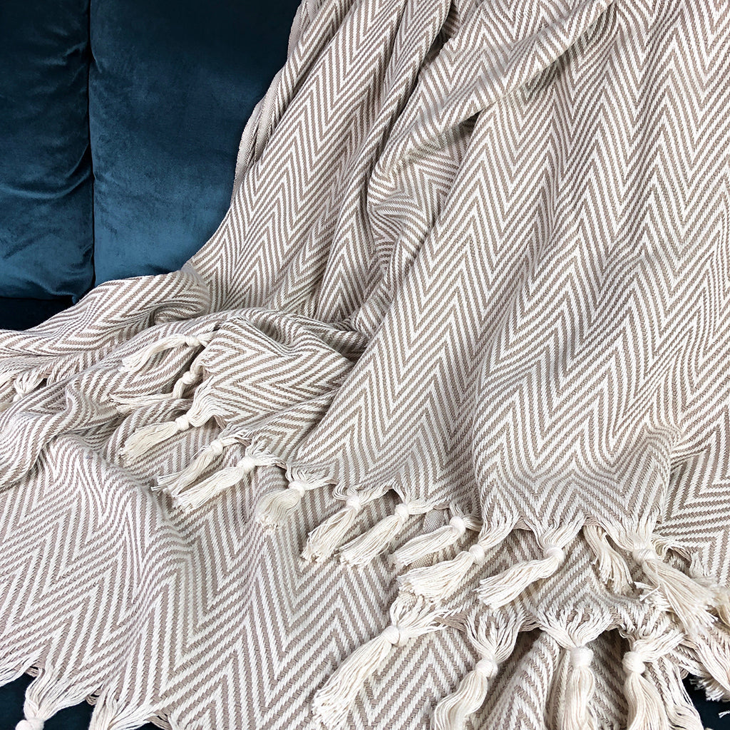 Throw Blanket- Chunky Chevron Turkish Throw