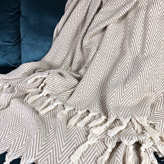 Throw Blanket- Chunky Chevron Turkish Throw