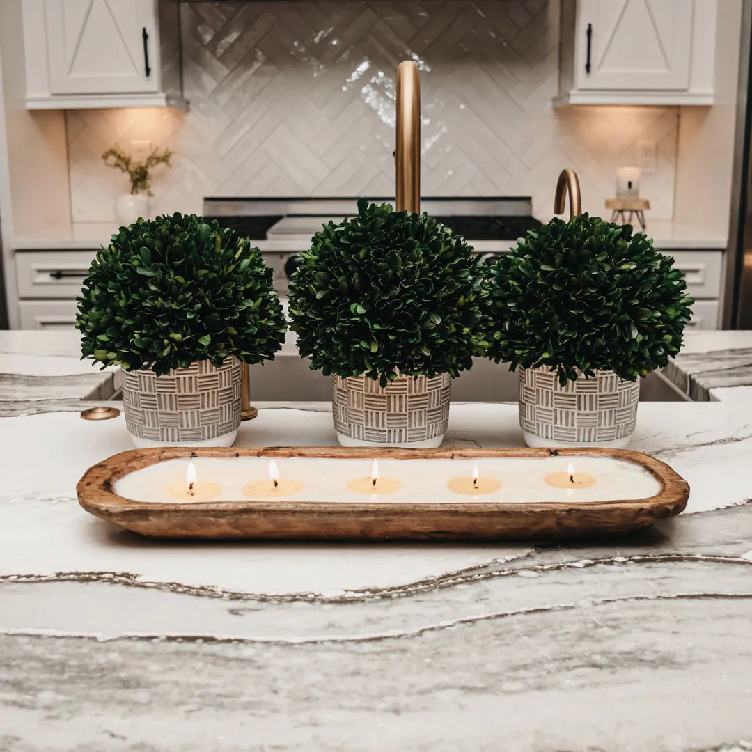 Soy Candle 5-Wick Dough Bowl  - Woodland Chateau