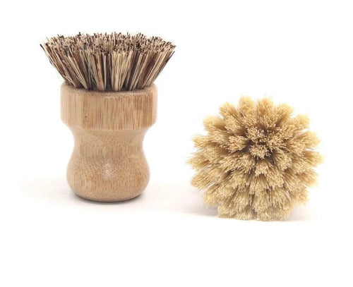 Bamboo Pot Brush with Sisal and Palm